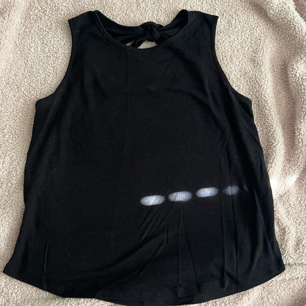 Old Navy Black Linen Sleeveless Top